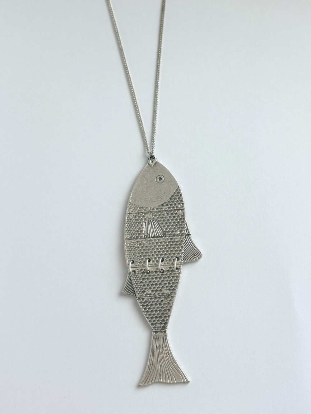 Silver fish necklace